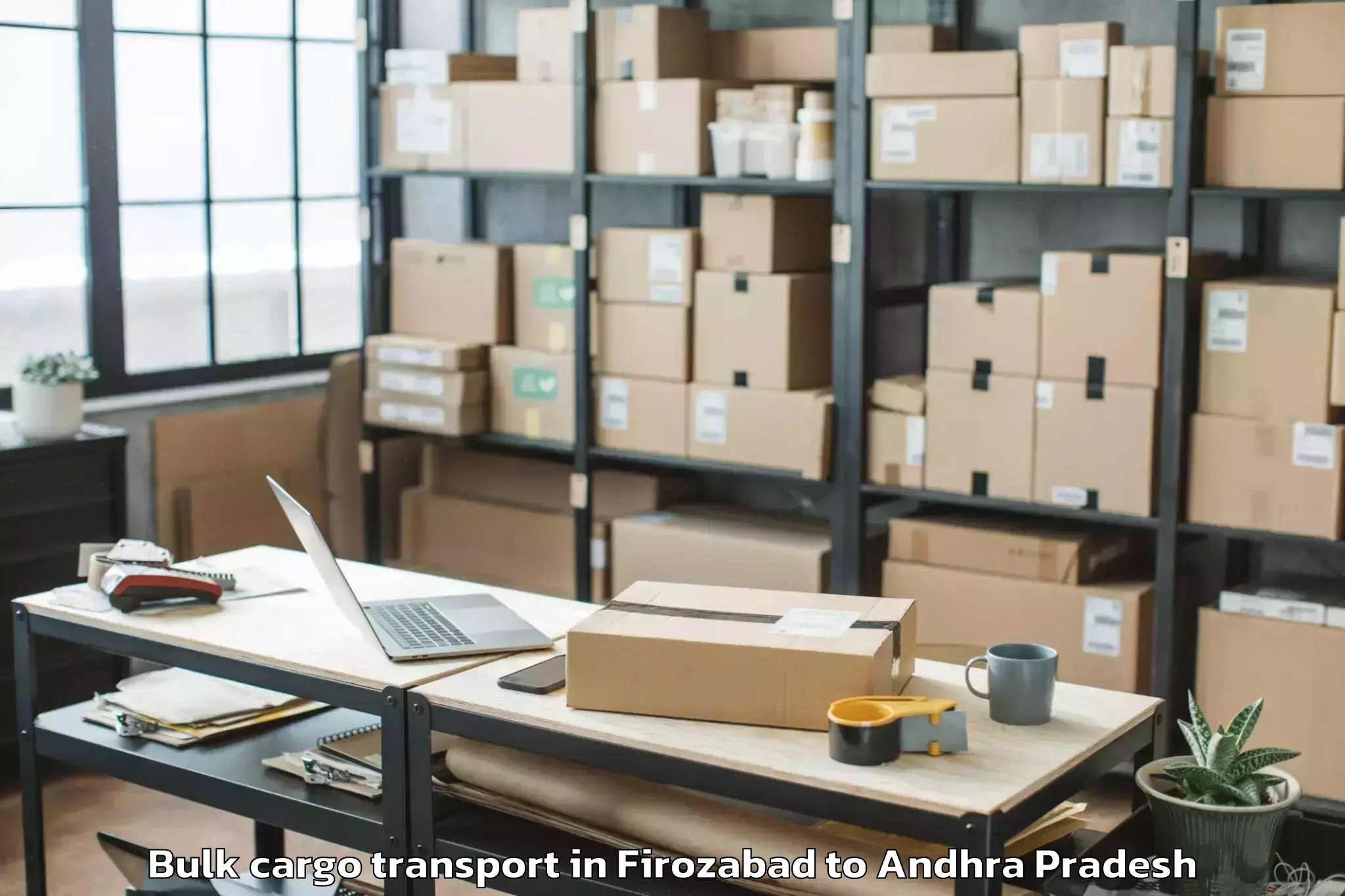 Hassle-Free Firozabad to Korukollu Bulk Cargo Transport